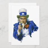 Oude Patriottische Oom Sam met Sterrenhoed en Gewe (Voorkant / Achterkant)