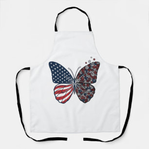Oude Patriottische Vredesvlinder Vector Kunst_1 Schort