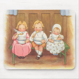 Oude Pease Porridge Hot Kinderen Nursery Rhyme Muismat