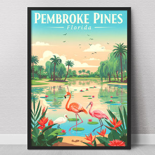 Oude Pembroke Pines Florida Poster