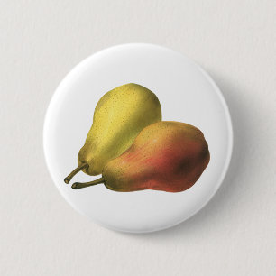 Oude Peren, Biologisch Voedsel, Rijp Fruit Ronde Button 5,7 Cm