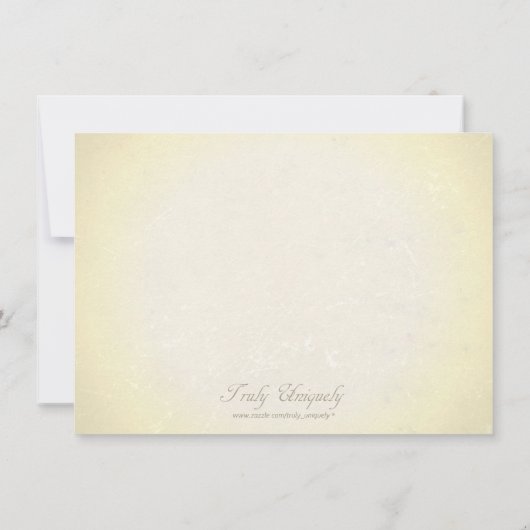 Oude Pergamentpapier Stijl Bewaar de Datum Save The Date (Achterkant)