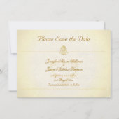 Oude Pergamentpapier Stijl Bewaar de Datum Save The Date (Voorkant)