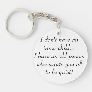 Oude Persoon wil dat jullie allemaal stil zijn... Sleutelhanger