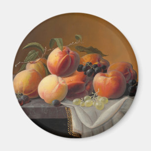 Oude Perziken Druiven Stilleven Schilderij Magneet