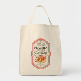 Oude Perziken Vruchten de Zoetheid Citaat Tote Bag