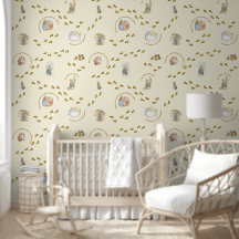 Oude Peter Rabbit kinderkamerbehang