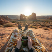 Oude Petroglyf Kunst Fleece Deken