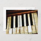 oude pianoketoetsen briefkaart (Voorkant / Achterkant)