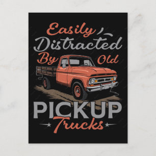 Oude pick-uptruck ontwerp vector kunst illustratie feestdagenkaart