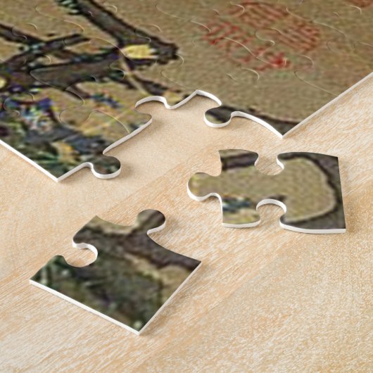 Oude pijnboom en witte Phoenix van Ito Jakuchu Legpuzzel (Zijkant)