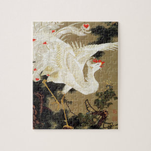 Oude pijnboom en witte Phoenix van Ito Jakuchu Legpuzzel