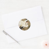 Oude pijnboom en witte Phoenix van Ito Jakuchu Ronde Sticker (Envelop)