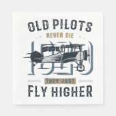 Oude piloten sterven nooit servet (Voorkant)