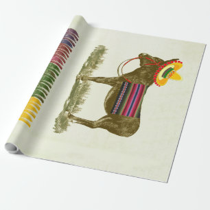 Oude Pin the Tail on the Donkey Feestspelletje Cadeaupapier