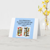 Oude Pinochle speler Kaart (Gele Bloem)