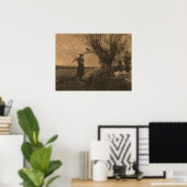 Oude pioneer boer poster (Thuiskantoor)