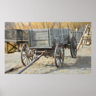 Oude Pioneer Wagon Wall Poster