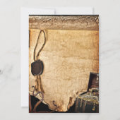 Oude piraat Scroll Wedding Kaart (Achterkant)