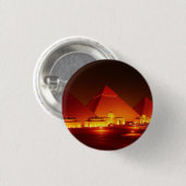 Oude piramides ronde button 3,2 cm (Voorkant /achterkant)