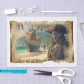 Oude piraten van het Caribische schip Tissuepapier (Craft)