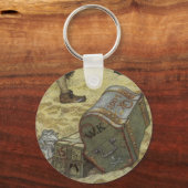 Oude Piraten, William Kidd Begraaft Schat Sleutelhanger (Achterkant)