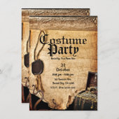 Oude piratenpartij kaart (Voorkant / Achterkant)