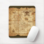 oude piratenschatkaart X markeert de plek Muismat (Met muis)