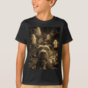 Oude Pit Bull Selfie Geesten Behekst Woud T-shirt