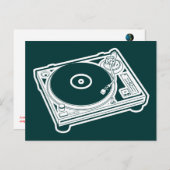 Oude Platenspeler Briefkaart (Voorkant / Achterkant)