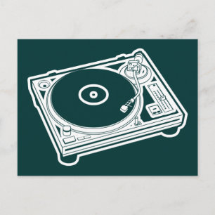 Oude Platenspeler Briefkaart