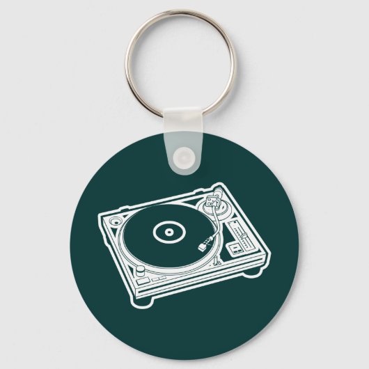 Oude Platenspeler Sleutelhanger (Voorkant)