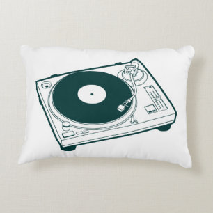 Oude Platenspeler voor schoolwas (Vinyl) Accent Kussen