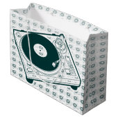 Oude Platenspeler voor schoolwas (Vinyl) Groot Cadeauzakje (Achterkant Gekanteld)