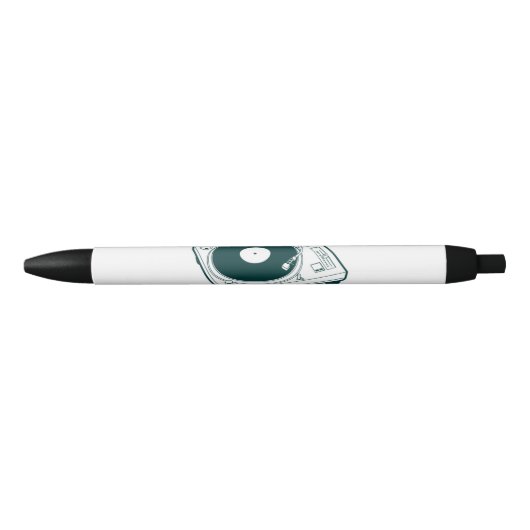 Oude Platenspeler voor schoolwas (Vinyl) Zwarte Inkt Pen (Voorkant)