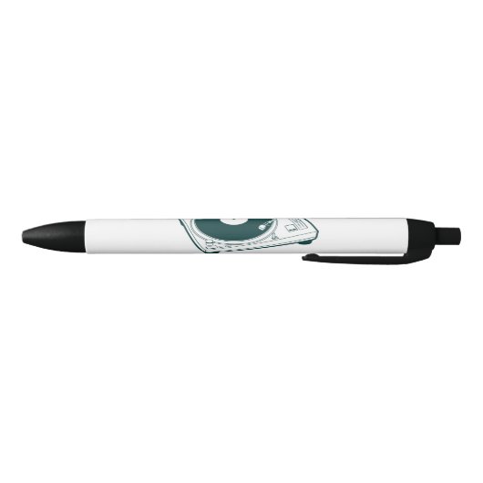 Oude Platenspeler voor schoolwas (Vinyl) Zwarte Inkt Pen (Bodem)