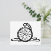 OUDE POCKET WATCH BRIEFKAART (Staand voorkant)