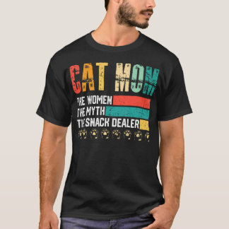 Oude poes moeder de man de mythe snackdealer t-shirt
