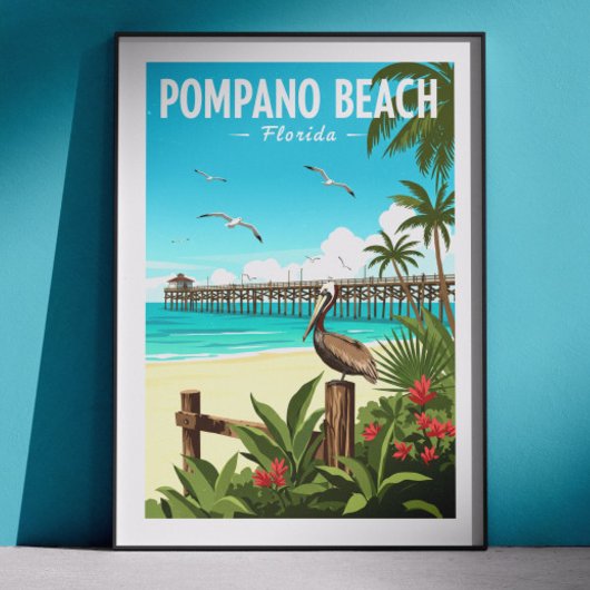 Oude Pompano Beach Florida Poster