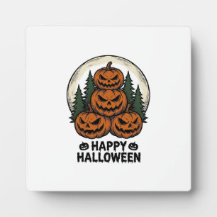 Oude Pompoen Halloween Jack O Lantern Bos Sh Fotoplaat