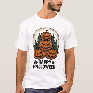 Oude Pompoen Halloween Jack O Lantern Bos Sh T-shirt