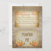  oude pompoen Pie Rustic Thanksgiving Kaart (Voorkant)