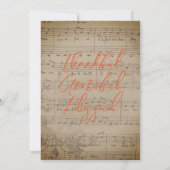  oude pompoen Pie Rustic Thanksgiving Kaart (Achterkant)