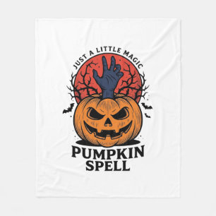 Oude Pompoen Spreuk Halloween Heks Hand Kunst_1 Fleece Deken