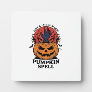Oude Pompoen Spreuk Halloween Heks Hand Kunst_1 Fotoplaat