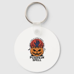 Oude Pompoen Spreuk Halloween Heks Hand Kunst_1 Sleutelhanger