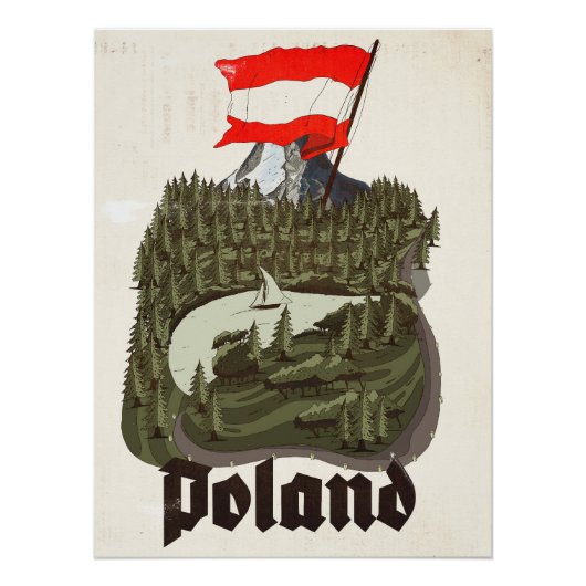 Oude Poolse Reisposter Perfect Poster (Voorkant)
