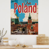 Oude Poolse Reisposter Poster (Keuken)