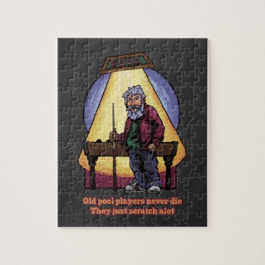 Oude poolspelers legpuzzel (Verticaal)