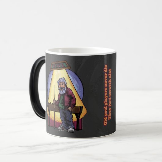 Oude poolspelers magische mok (Voorkant links)